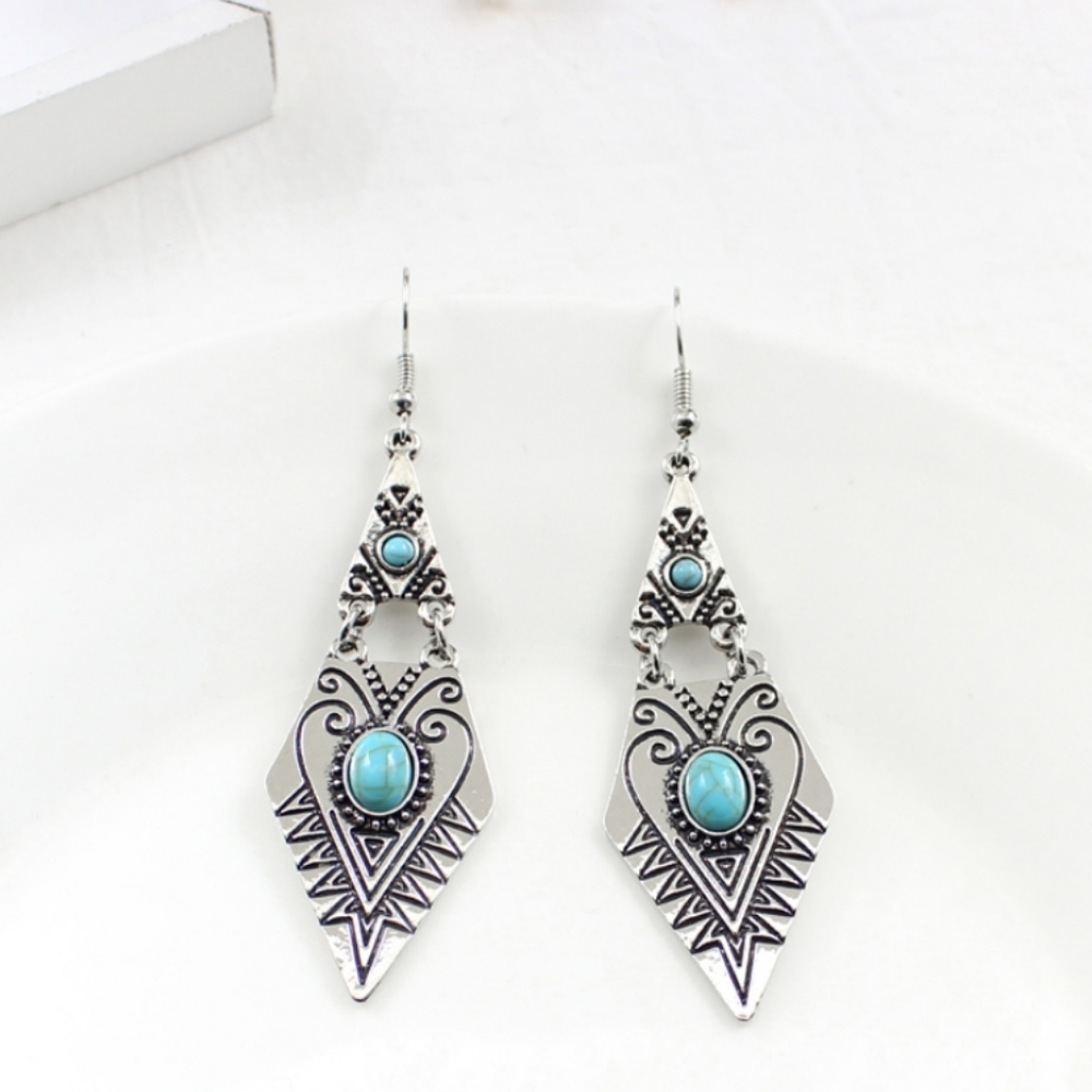●NEW triangle geometry pendant earrings